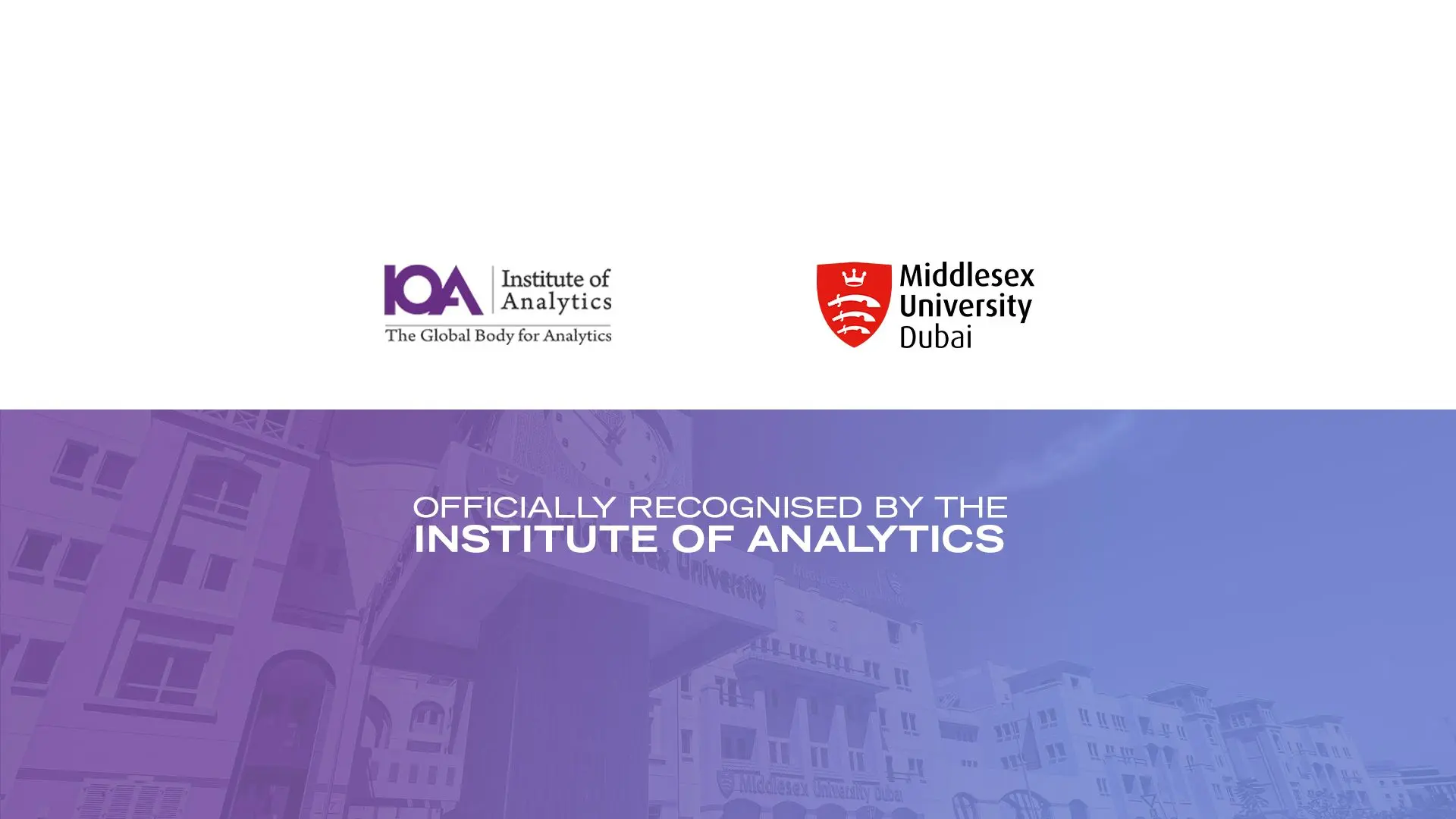 IoA Recognition for MDX Dubai’s Executive MBA and Daytime MBA in AI and Business Analytics